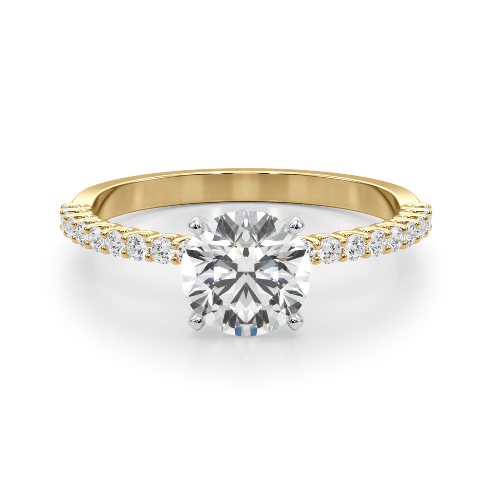 Elegant 14kt White Gold Engagement Ring with 1/4 CTW Diamonds - STYLE 