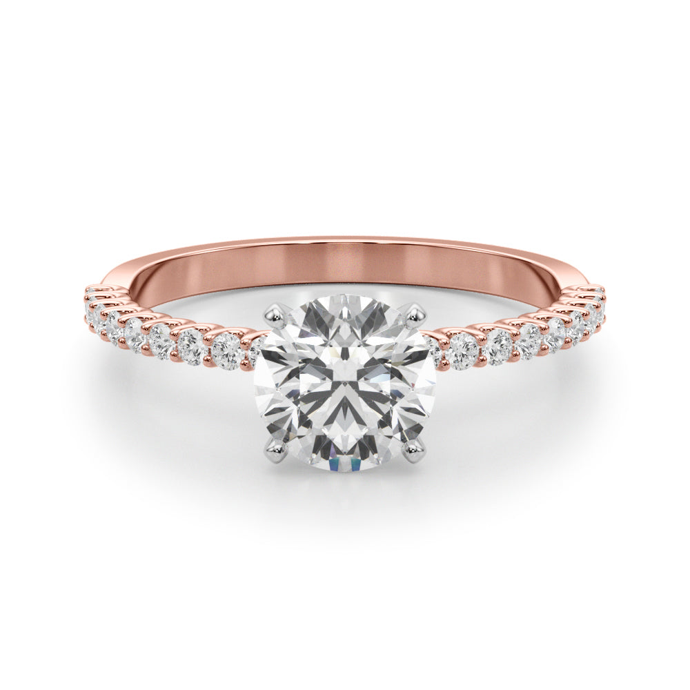 Elegant 14kt White Gold Engagement Ring with 1/4 CTW Diamonds - STYLE 