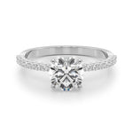 Elegant 14kt White Gold Engagement Ring with 1/4 CTW Diamonds - STYLE 
