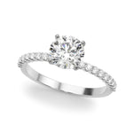 Elegant 14kt White Gold Engagement Ring with 1/4 CTW Diamonds - STYLE 
