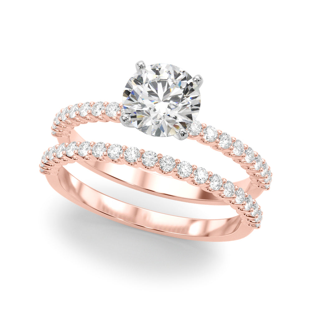 Elegant 14kt White Gold Engagement Ring with 1/4 CTW Diamonds - STYLE 