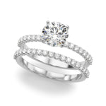 Elegant 14kt White Gold Engagement Ring with 1/4 CTW Diamonds - STYLE 