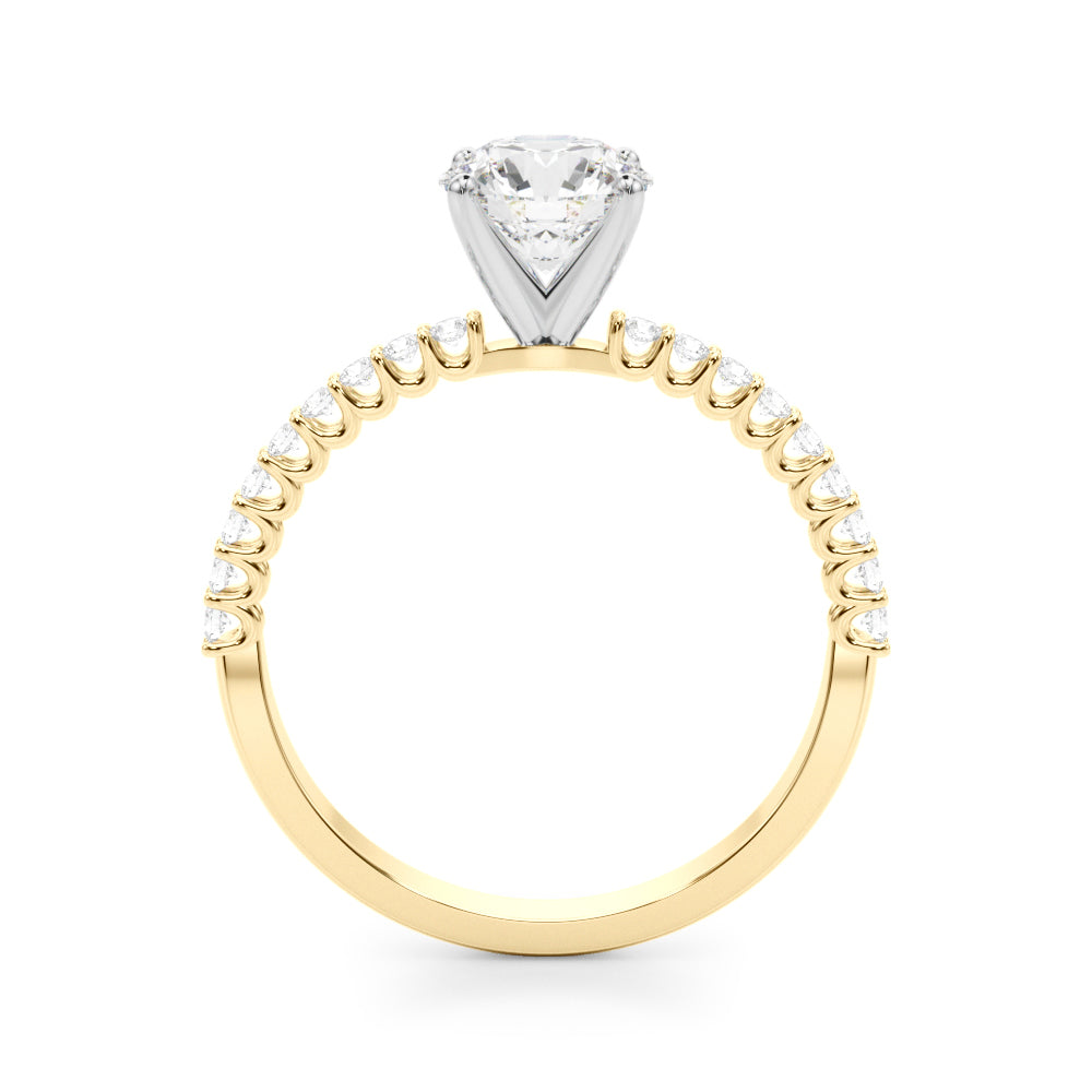 Elegant 14kt White Gold Engagement Ring with 1/4 CTW Diamonds - STYLE 