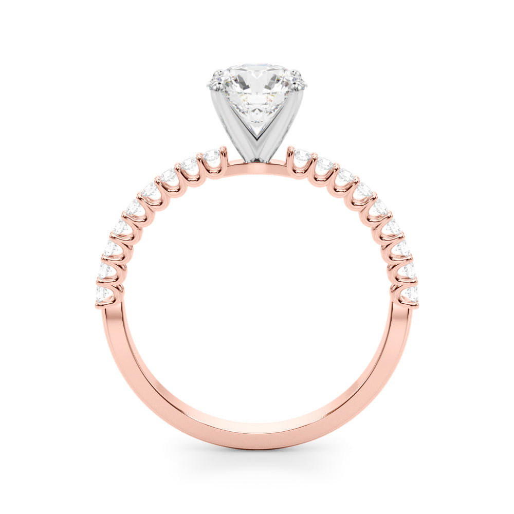 Elegant 14kt White Gold Engagement Ring with 1/4 CTW Diamonds - STYLE 