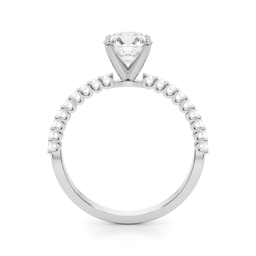 Elegant 14kt White Gold Engagement Ring with 1/4 CTW Diamonds - STYLE 