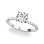 Elegant 14kt White Gold Engagement Ring with 1/4 CTW Diamonds - STYLE 