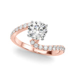 Elegant 14kt White Gold Semi-Mount Diamond Ring - STYLE 