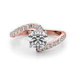 Elegant 14kt White Gold Semi-Mount Diamond Ring - STYLE 