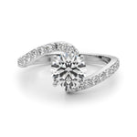 Elegant 14kt White Gold Semi-Mount Diamond Ring - STYLE 