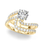 Elegant 14kt White Gold Semi-Mount Diamond Ring - STYLE 