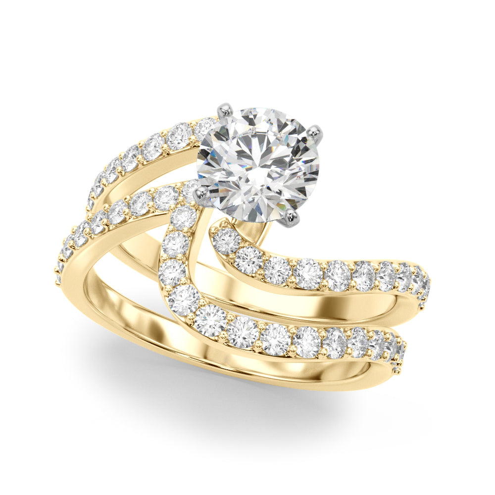 Elegant 14kt White Gold Semi-Mount Diamond Ring - STYLE 