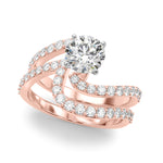Elegant 14kt White Gold Semi-Mount Diamond Ring - STYLE 