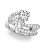 Elegant 14kt White Gold Semi-Mount Diamond Ring - STYLE 
