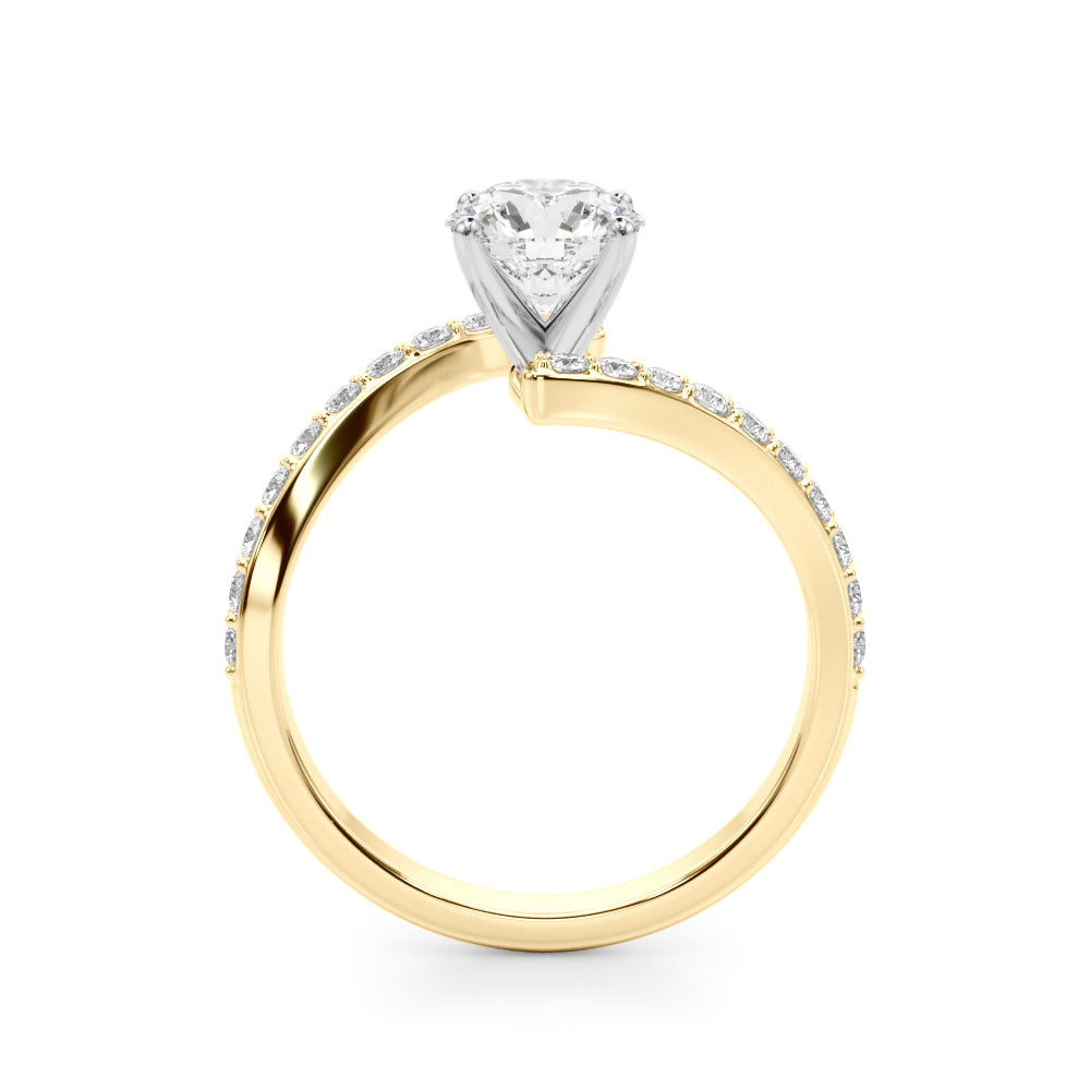 Elegant 14kt White Gold Semi-Mount Diamond Ring - STYLE 