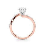 Elegant 14kt White Gold Semi-Mount Diamond Ring - STYLE 