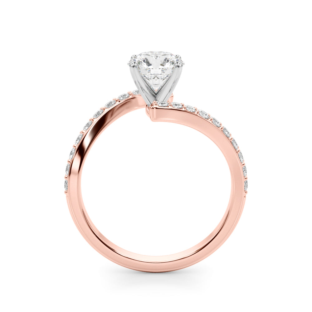 Elegant 14kt White Gold Semi-Mount Diamond Ring - STYLE 
