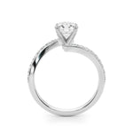 Elegant 14kt White Gold Semi-Mount Diamond Ring - STYLE 