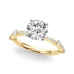 14kt Yellow Gold Single Row Engagement Ring with 1/5 ct tw SI1-G/H Diamonds
