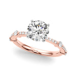 14kt Yellow Gold Single Row Engagement Ring with 1/5 ct tw SI1-G/H Diamonds