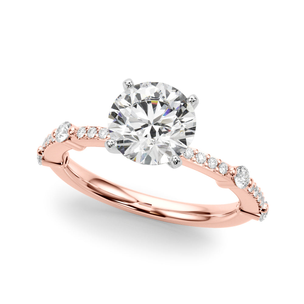 14kt Yellow Gold Single Row Engagement Ring with 1/5 ct tw SI1-G/H Diamonds
