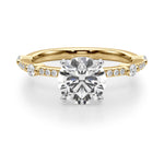 14kt Yellow Gold Single Row Engagement Ring with 1/5 ct tw SI1-G/H Diamonds