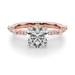 14kt Yellow Gold Single Row Engagement Ring with 1/5 ct tw SI1-G/H Diamonds