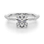 14kt Yellow Gold Single Row Engagement Ring with 1/5 ct tw SI1-G/H Diamonds