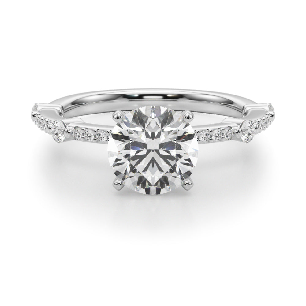 14kt Yellow Gold Single Row Engagement Ring with 1/5 ct tw SI1-G/H Diamonds