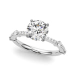 14kt Yellow Gold Single Row Engagement Ring with 1/5 ct tw SI1-G/H Diamonds