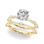 14kt Yellow Gold Single Row Engagement Ring with 1/5 ct tw SI1-G/H Diamonds