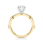 14kt Yellow Gold Single Row Engagement Ring with 1/5 ct tw SI1-G/H Diamonds