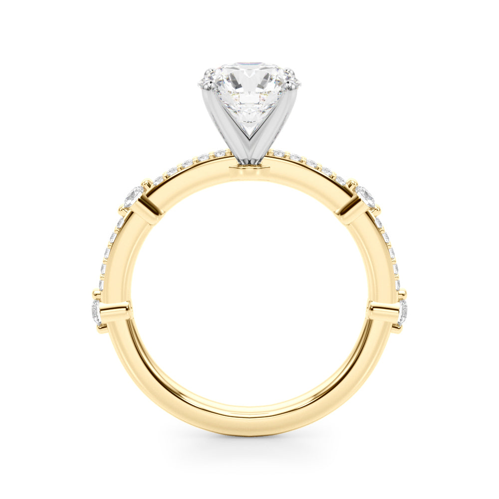 14kt Yellow Gold Single Row Engagement Ring with 1/5 ct tw SI1-G/H Diamonds
