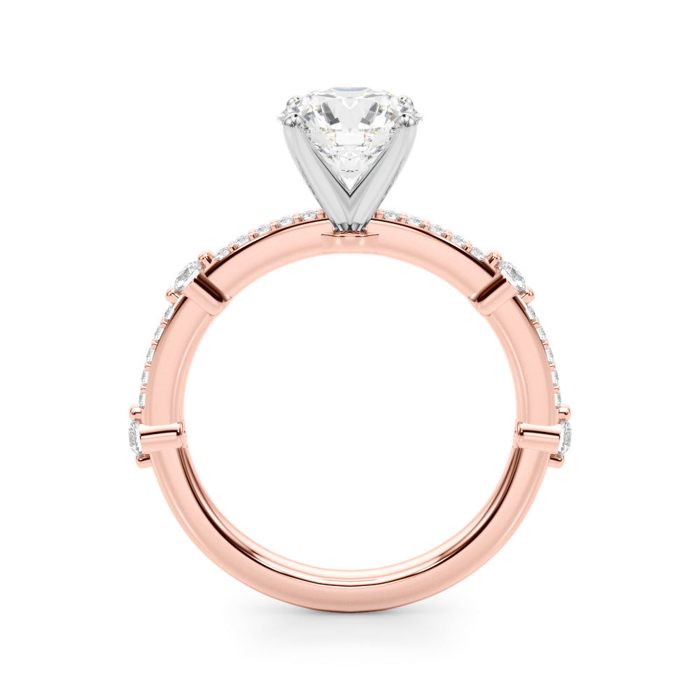 14kt Yellow Gold Single Row Engagement Ring with 1/5 ct tw SI1-G/H Diamonds