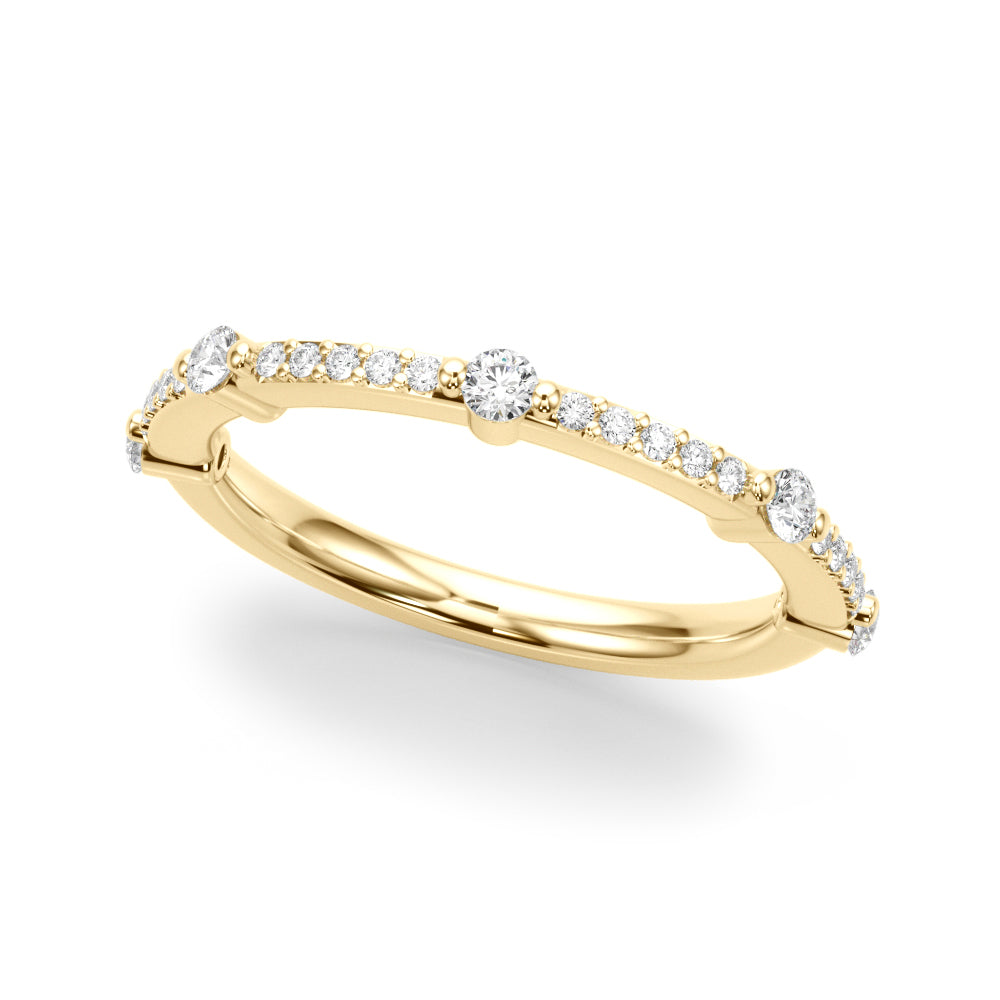 14kt Yellow Gold Wedding Band with 1/4 ct TW SI1-SI2 G-H Diamonds