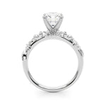 Exquisite 14kt Yellow Gold Flower Diamond Engagement Ring with 1/5 ct TW SI1-SI2 G-H Diamonds