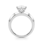 Elegant 14k Yellow Gold Knife Edge Solitaire Engagement Ring - Oval Setting (8x6mm)