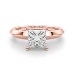 Elegant Knife Edge Solitaire Engagement Ring - 1 Carat Square Cut