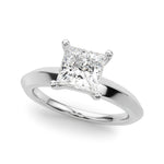 Elegant Knife Edge Solitaire Engagement Ring - 1 Carat Square Cut