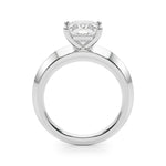 Elegant Knife Edge Solitaire Engagement Ring - 1 Carat Square Cut