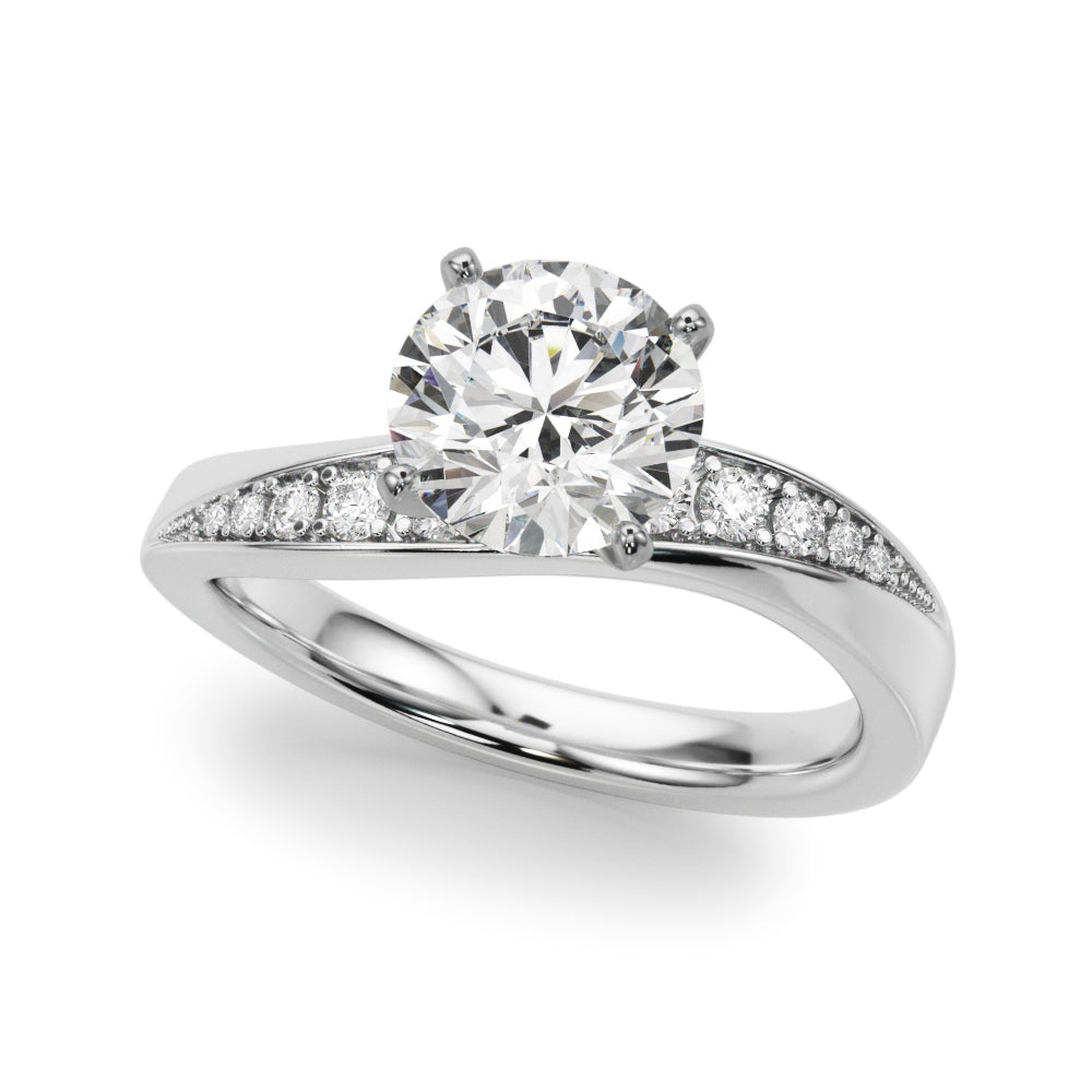 14kt White Gold 1/5 ct tw SI1-G Engagement Ring - Style 