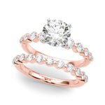 14k White Gold Solitaire Engagement Ring Setting with 1/2 ct tw SI1-SI2, G-H Diamonds