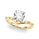 Exquisite Chevron Diamond Engagement Ring - A Timeless Symbol of Love