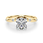 Exquisite Chevron Diamond Engagement Ring - A Timeless Symbol of Love