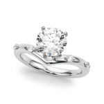 Exquisite Chevron Diamond Engagement Ring - A Timeless Symbol of Love