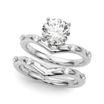 Exquisite Chevron Diamond Engagement Ring - A Timeless Symbol of Love