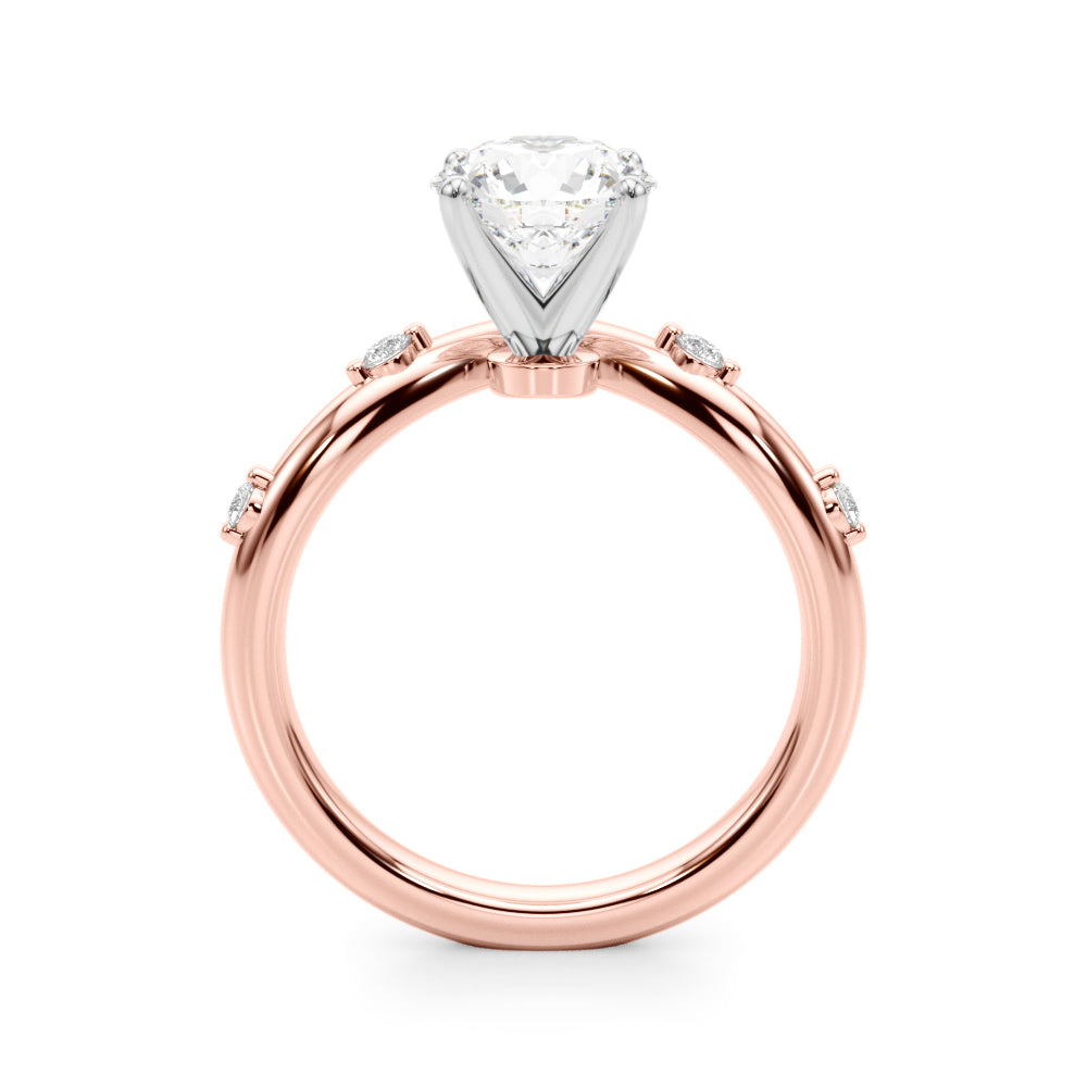 Exquisite Chevron Diamond Engagement Ring - A Timeless Symbol of Love