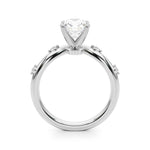Exquisite Chevron Diamond Engagement Ring - A Timeless Symbol of Love