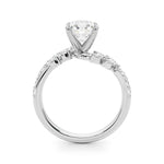 Exquisite 14kt Yellow Gold Diamond Leaf Engagement Ring - 3/8 ct tw SI1-H
