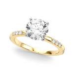 14kt Yellow Gold Engagement Ring with 1/5 ct tw SI1-SI2, G-H Diamonds - Timeless Elegance