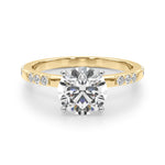 14kt Yellow Gold Engagement Ring with 1/5 ct tw SI1-SI2, G-H Diamonds - Timeless Elegance